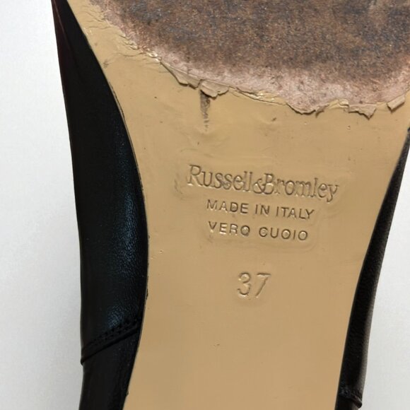 Russell & Bromley Black Leather Slip-On Ankle Boots 👢✨ - Picture 2 of 10